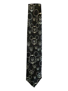 DISNEY NECKTIE MICKEY MOUSE UNLIMITED  NWOT BLACK WHITE VINTAGE
